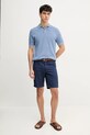 Hackett London polo bawełniane HM703337 fioletowy SS25