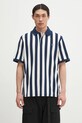 Бавовняне поло Carhartt WIP S/S Boynton Polo візерунок темно-синій I034567.2PPXX
