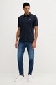 Gant polo de bumbac 2014025 bleumarin SS25