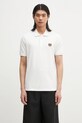 Kenzo polo bawełniane Happy Tiger bawełna biały FF55PO5434PU.02