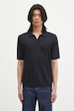 Norse Projects polo lniane Leif Cotton Linen Polo regular granatowy N45.0502.7004