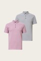 AllSaints polo bawełniane REFORM 2-pack bawełna szary M076PB