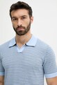 Bavlnené polo tričko United Colors of Benetton modrá 1094K301J