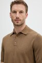 Polo tričko United Colors of Benetton hnedá 14HAU301K