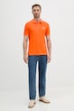 Bavlněné polo tričko United Colors of Benetton 3089U302D oranžová SS25