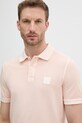 Bavlněné polo tričko United Colors of Benetton oranžová 3089U302D