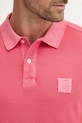 Bavlněné polo tričko United Colors of Benetton růžová 3089U302D