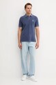 Bavlněné polo tričko United Colors of Benetton 3089U302D námořnická modř SS25