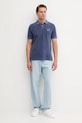 Bavlněné polo tričko United Colors of Benetton 3089U302D námořnická modř SS25