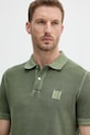 Bavlněné polo tričko United Colors of Benetton zelená 3089U302D