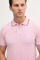 United Colors of Benetton tricou polo roz 3F9HU302E