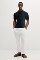 Sisley polo de bumbac 1094S300M bleumarin SS25