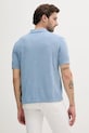 Odzież Sisley polo z domieszką lnu 105GS300L niebieski
