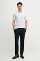 Bavlnené polo tričko Sisley 3089S300T modrá SS25