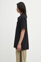 Maison Kitsuné polo bawełniane Maison Kitsune Handwriting Comfort MM00201KJ7010 czarny SS25