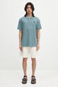 Хлопковое поло Maison Kitsuné Bold Fox Head Patch Comfort MM00210KJ7010 бирюзовый