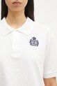 Sporty & Rich polo bawełniane H&W Crest Pique biały TO085606241WH01