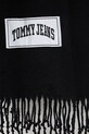 Κασκόλ Tommy Jeans AW0AW16997 μαύρο SS25