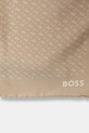 Hedvábný šátek BOSS Lainy 50536118 béžová AW25