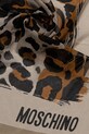 Moschino chusta jedwabna 140 x 140 cm M3223.3782 beżowy SS25
