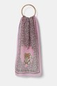 Šála ze směsi hedvábí Moschino 45 x 150 cm látka růžová M3251.3322