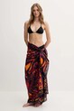 Versace Jeans Couture pareo z domieszką jedwabiu 78HA7H04.ZG359 czarny SS25