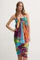 Versace Jeans Couture pareo cu conținut de mătase 78HA7H04.ZG361 violet SS25