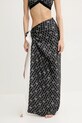 Max Mara Beachwear eșarfă de plajă de mătase negru 2516541019600