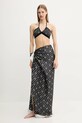 Max Mara Beachwear eșarfă de plajă de mătase 2516541019600 negru SS25