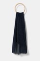 Weekend Max Mara szal z domieszką kaszmiru tkanina granatowy 2515541074600