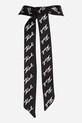 Шарф з домішкою шовку Karl Lagerfeld A2W33008 чорний SS25
