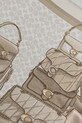 Hedvábný šátek Coach 29CAS76 béžová AW25