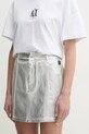 Памучна пола Armani Exchange памук сребърен XW000099.AF10836