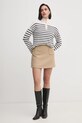 Φούστα Tommy Hilfiger WW0WW44994 μπεζ SS25