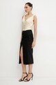 Льняная юбка Pinko 104835.A2GF чёрный SS25