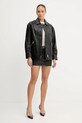 Pinko fustă de piele 104957.A2I1 negru SS25