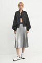 Karl Lagerfeld fusta A1W12004 argintiu SS25