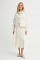 Bavlněná sukně A.P.C. jupe laurie COGBJ.F06410 béžová SS25