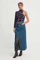 Pepe Jeans fustă din denim MAXI SKIRT HW PL901185EF2R albastru SS25