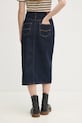 Abbigliamento Pepe Jeans gonna di jeans MIDI SKIRT HW PL901186AB2 blu navy