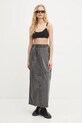 Хлопковая юбка Diesel O-HAZEL-Q2 SKIRT A17384.0NJBP серый SS25