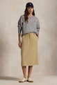 Odzież Polo Ralph Lauren spódnica bawełniana RICKY MD SK 211959051 beżowy