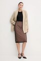 Sisley fustă 4S3DL002O negru SS25