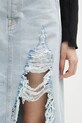 Джинсовая юбка VETEMENTS Destroyed Denim Maxi голубой WA66SK510L
