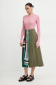 Weekend Max Mara fustă 2515101031600 verde SS25