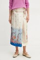 Μεταξωτή φούστα Weekend Max Mara με μοτίβο μπεζ 2515101012600