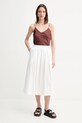 Bavlněná sukně Weekend Max Mara 2515101032600 bílá SS25