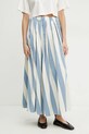 Weekend Max Mara fustă din mătase albastru 2515101062600