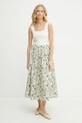 Хлопковая юбка Weekend Max Mara 2515101092600 бежевый SS25