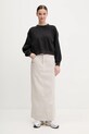 Bavlnená sukňa adidas Originals AOP MAXI SKIRT JC8854 béžová SS25